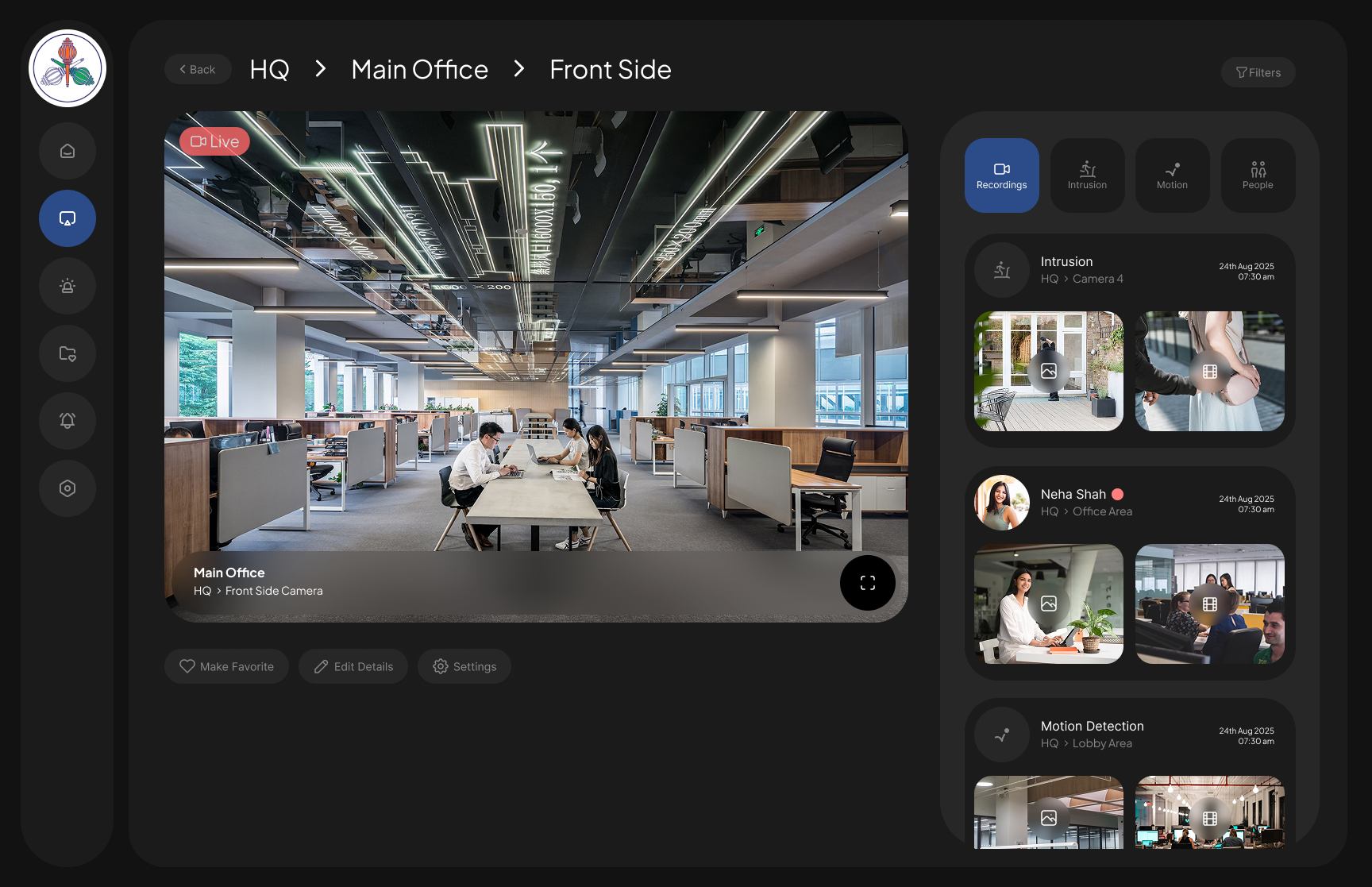 Kapidhwaj AI stream in dark mode